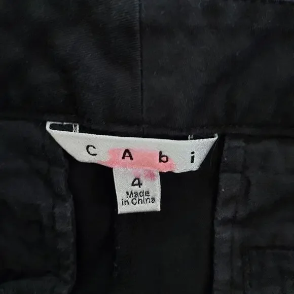 CAbi Black Chino Bermuda Length Shorts Size 4 - Picture 8 of 12